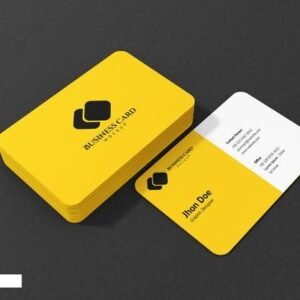 Business Card (Standard, 100 to 500 Pcs.) White Metallic Texture